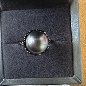 Silver Pearl cocktail ring